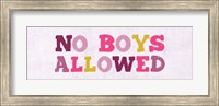 No Boys Allowed Sign Fine Art Print
