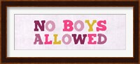 No Boys Allowed Sign Fine Art Print