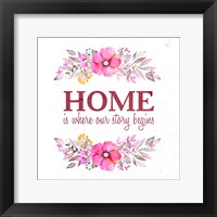 Home Is Where Our Story Begins-Magenta Fine Art Print