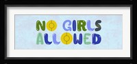 No Girls Allowed Sign-Retro Framed Print