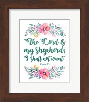 The Lord Is My Shepherd-Floral Fine Art Print