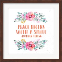 Peace Begins With a Smile-Floral Fine Art Print