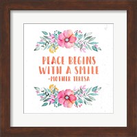Peace Begins With a Smile-Floral Fine Art Print