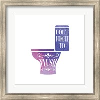 Don't Forget to Flush Watercolor Silhouette Fine Art Print