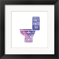 Don't Forget to Flush Watercolor Silhouette Fine Art Print