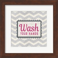 Wash Your Hands Gray Pattern Fine Art Print