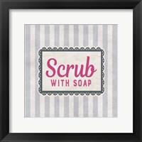 Scrub With Soap Gray Pattern Fine Art Print