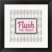 Flush The Toilet Gray Pattern Fine Art Print