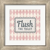 Flush The Toilet Pink Pattern Fine Art Print