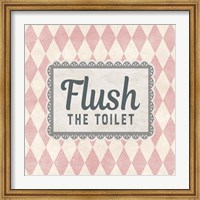 Flush The Toilet Pink Pattern Fine Art Print