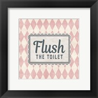 Flush The Toilet Pink Pattern Fine Art Print