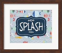 Splish and Splash Fish Pattern Blue Part II Fine Art Print