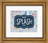 Splish and Splash Fish Pattern Blue Part II Fine Art Print