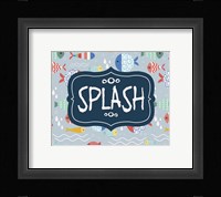 Splish and Splash Fish Pattern Blue Part II Fine Art Print