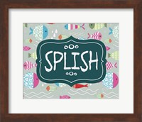 Splish and Splash Fish Pattern Green Part I Fine Art Print