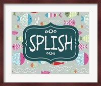 Splish and Splash Fish Pattern Green Part I Fine Art Print