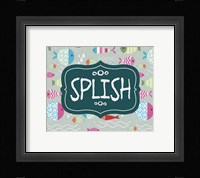 Splish and Splash Fish Pattern Green Part I Fine Art Print