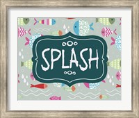 Splish and Splash Fish Pattern Green Part II Fine Art Print