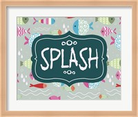 Splish and Splash Fish Pattern Green Part II Fine Art Print
