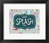 Splish and Splash Fish Pattern Green Part II Framed Print