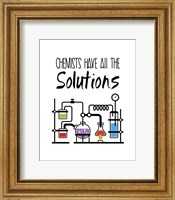 Chemists Have All The Solutions White Fine Art Print