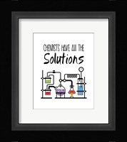 Chemists Have All The Solutions White Fine Art Print