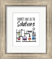 Chemists Have All The Solutions White Fine Art Print