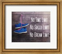 No Time Limit No Speed Limit No Dream Limit Blue Shoes Fine Art Print