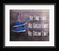No Time Limit No Speed Limit No Dream Limit Blue Shoes Fine Art Print