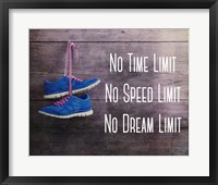 No Time Limit No Speed Limit No Dream Limit Blue Shoes Fine Art Print