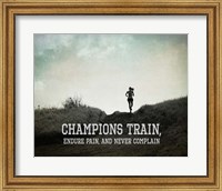 Champions Train Woman Black and White Fine Art Print