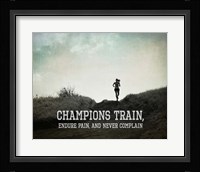 Champions Train Woman Black and White Fine Art Print