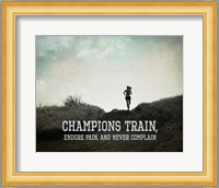 Champions Train Woman Black and White Fine Art Print