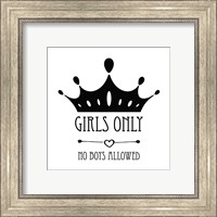 Girls Only Crown White Fine Art Print