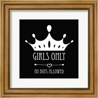 Girls Only Crown Black Fine Art Print
