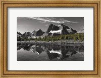 Amethyst Lake Reflection BW with Color Fine Art Print