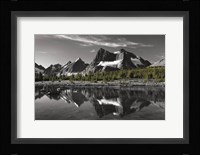 Amethyst Lake Reflection BW with Color Fine Art Print
