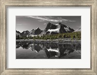 Amethyst Lake Reflection BW with Color Fine Art Print