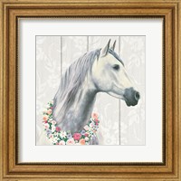 Spirit Stallion I on wood Square Fine Art Print