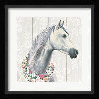 Spirit Stallion I on wood Square Fine Art Print