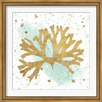 Silver Sea Life Aqua Coral Fine Art Print