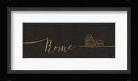 Underlined Cities IV Black Framed Print