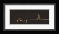 Underlined Cities I Black Framed Print