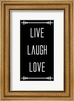 Live Laugh Love - Black Fine Art Print