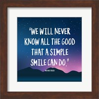 Simple Smile - Mother Teresa Quote (Dusk) Fine Art Print