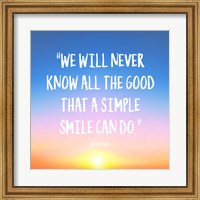 Simple Smile - Mother Teresa Quote (Dawn) Fine Art Print