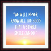 Simple Smile - Mother Teresa Quote (Dawn) Fine Art Print