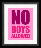 No Boys Allowed - Pink Fine Art Print
