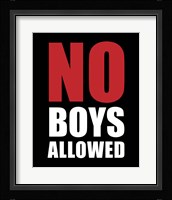 No Boys Allowed - Black Fine Art Print