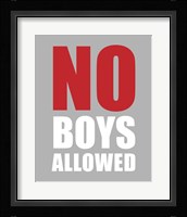 No Boys Allowed - Gray Fine Art Print